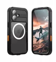 Crong Seal Cover vandeniui atsparus dėklas iPhone 17, juodas