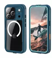 Crong Seal Cover vandeniui atsparus dėklas iPhone 17 Pro, jūrinis