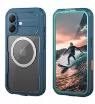 Atsparus vandeniui dėklas iPhone 17, mėlynas Crong Seal Cover