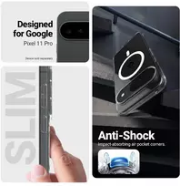 Dėklas Google Pixel 11 Pro Crong Hybrid Clear Magnetic, permatomas