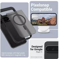 Dėklas Google Pixel 11, juodas Crong Hybrid Matte Magnetic