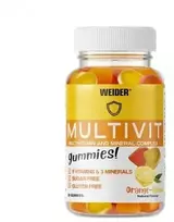 Multivitaminų ir mineralų guminukai Weider Multivit Gummies 80 vnt., apelsinų ir citrinų skonio