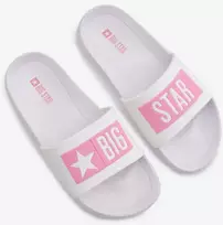 Baltos rožinės vaikiškos šlepetės Big Star