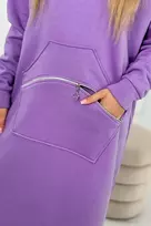 Moteriška izoliuota suknelė su gobtuvu, violetinė