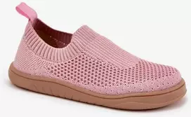 Vaikiški rožiniai megzti barefoot bateliai be suvarstymo Milami