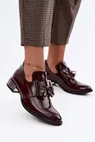 Bordo spalvos aulinukai su kaspinėliu Step in style