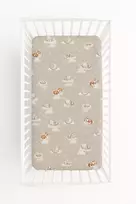 Medvilninė paklodė su guma 120 × 60 cm Twinkle Woodland