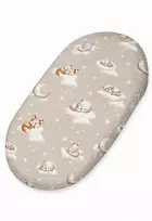 Paklodė su guma kūdikio vežimėliui ir Moses krepšio čiužiniui 75 × 35 cm My Sweet Baby Twinkle Woodland