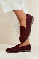 Bordo spalvos mokasinai Step in style