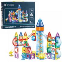 Prekė su pažeista pakuote. Magnetinis konstruktorius Springos KG0062, 134 vnt., įvairių spalvų