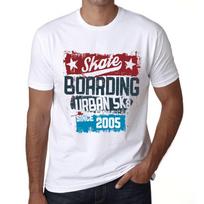 Men’s Vintage Tee Shirt Graphic T Shirt Urban Skate Since 2005 White S balta