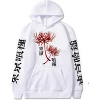 Tokyo Ghoul Vyriški Mados Džemperiai Vyrams Moterims Džemperiai su Gaubtu Kasdieniai Puloveriai Rudeniui Berniukams Mergaitėms Juodas Gatvės Stiliaus Džemperis 2XL white