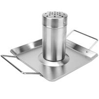Grilled Holder Stainless Steel Roast Chicken Pan Outdoor BBQ Tool Beer Roast Chicken Pan Detachable Barbecue Roasting gray