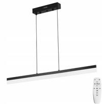 Modernus pakabinamas lubinis šviestuvas LED su nuotolinio valdymo pulteliu, 30 W, 80 cm, juodas, virš stalo