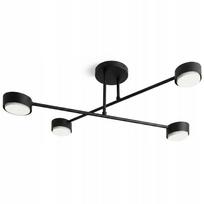 Modernus juodas matinis lubinis šviestuvas, plafonas, 4 × GX53 LED