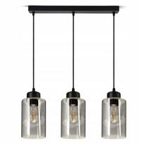 Pakabinamas lubinis šviestuvas, juodas stiklinis „Glass Tube“ 535-BZ3 LED E27