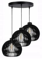 LED-ONE pakabinamas lubinis šviestuvas „Drewno LOFT“, 36 šakelių gaubtas, 3 x E27