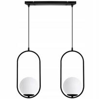 PAKABINAMAS LUBŲ ŠVIESTUVAS „LUNA“ JUODAS ŽIEDAS „RING“ LOFT STIKLINIS GAUBTAS