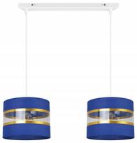 Kabinamas lubinis šviestuvas „ELEGANCE GOLD“ su gaubtais, tamsiai mėlynos ir auksinės spalvos, „Light Home“