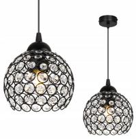 PAKABINAMAS LUBINIS ŠVIESTUVAS VIENO ŠVIESOS ŠALTINIO JUODAS GLAMOUR LOFT KRISTALAS