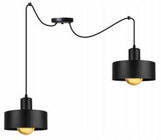 MODERNI KABAMOJI LUBŲ LAMPA „SPIDER“ – JUODA, BALTA, 2 ŠVIESOS ŠALTINIAI, „GLAMOUR“ / LOFT