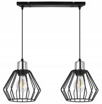 PAKABINAMAS LUBŲ ŠVIESTUVAS Light Home NUVOLA 2501/2, JUODAS, LOFT, SU SIDABRINIAIS GAUBTAIS