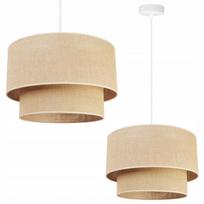Pakabinamas lubinis šviestuvas su tekstiliniu gaubtu „JUTA“ boho stiliaus, „Light Home“