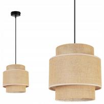 Pakabinamas lubinis šviestuvas Light Home BOHO 2459/1, viengubas, apvalus džiuto efekto gaubtas