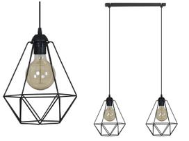 PAKABINAMAS LUBŲ ŠVIESTUVAS „LOFT RETRO EDISON“ DVIEM LEMPUTĖMS, MODERNUS