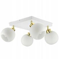 Luxolar White Glass AG4 pakabinamas lubinis šviestuvas su 4 baltais stikliniais gaubtais, E27