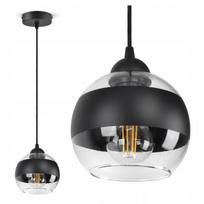 Pakabinamas lubinis šviestuvas, juodas stiklinis rutulys Black Belt EZ1 LED E27