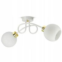 Kabantis lubinis šviestuvas „White Glass“ PE2 su baltais stikliniais gaubtais, LED E27