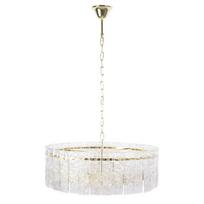 Pakabinamas krištolinis lubinis šviestuvas su frezuotu stiklu, auksinis, glamour stiliaus, svetainei, 60 cm, APP1779