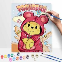 Disney Winnie The Pooh Paint By Numbers Hand Painting Kit. Home Decor Gift 50x70cm yellow