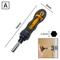 Telescopic Ratchet Screwdriver Multifunctional Adjustable Handle Slotted Phillips Bits Set Screwdriver Socket Repair Hand Tools A black