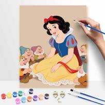 Disney Snow White and Seven Dwarfs oil paint by numbers painting kit handmade diy home decoration gift 50x70cm