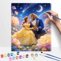 Disney Beauty and the Beast Painting by Numbers Hand Filled Drawing Art Kit Home Decor 50x70cm
