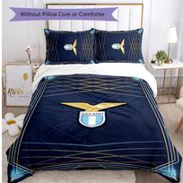 Lazio FC Printed 3PCS Bedding Set Breathable Duvet Cover with Pillowcases Decorative Bed Linen for Bedroom Home 200cm*200cm