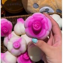 Handmade Crunchy Squishy Onion Stress Ball Squeeze Toy Squishy Fidget Ball ASMR Sensory Stress Relief Toy Relieve stress purple