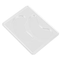 24 Pairs Under Eye Patches Mold Plastic Transparent Eye Patch Molds Tray for Facial Mask Machine white