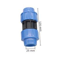 Blue PE Quick Coupling Straight Connector 20/25/32mm Plastic Fitting HDPE Water Pipe Joint Farm Irrigation Tube Connect Adapter