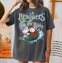 Comfort Colors Retro Disney The Rescuers Movie Shirt, Bernard Bianca Orville Characters tee, Disneyland Family Trip, Magic Kingdom XL gray