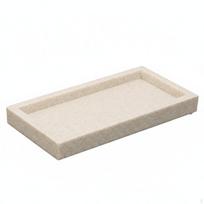 Vonios kambario praustuvo padėklas Viešbučio klasės muilinė Elegantiškas dizainas Kvepalų organizatoriaus lėkštė Sandstone S Flat white