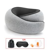 Kelioninė kaklo pagalvė Memory Foam kaklo pagalvė patogumui lėktuve Kompaktiškas ergonomiškas dizainas kelionei, kelionei automobiliu, naudojimui namuose Ideali Dark gray 4Pcs