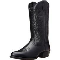 Vyriški Retro Distressed Vakarų batai Odiniai kaubojiški batai Siuvinėti Aukšti batai Stambūs kulnas Smailia nosimi Riterio batai Botas Masculinas 41 juoda