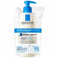 La Roche-Posay Lipikar Syndet AP+ prausiamasis kremas 400 ml + ekologiška papildymo pakuotė 400 ml