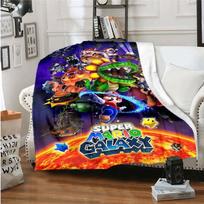 Animacinis Mario Bros pledas Minkšti patogūs sofos pledai ir užklotai Flaneliniai pledai suaugusiems 75x90cm black