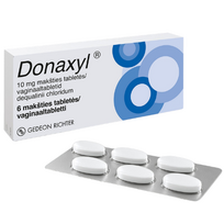 Makšties tabletės bakterijų sukeltam uždegimui gydyti DONAXYL 10mg, 6 tabl.