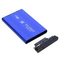 External USB 2 SSD HDD Enclosure Mobile 2.5inch SATA Hard Disk Drive Case Box mėlyna