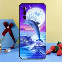 Vandenyno delfino dėklas, skirtas Samsung Galaxy A15 A17 A55 A35 A32 A52 A13 A33 A53 A14 A34 A54 A06 A16 A26 A36 A56 Samsung A56